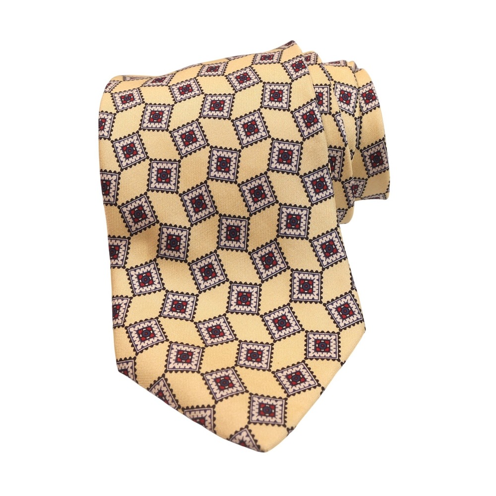 Brooks Brothers Necktie Geometric Pattern Silk Classic Men's Tie